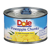 Dole Canned Fruit Pineapple Chunks In Its Own Juice Full-Size Picture